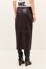 Leather pencil skirt
