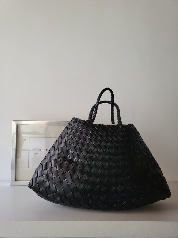 Midi Bag in woven leather