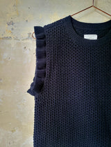 Cropped mesh vest