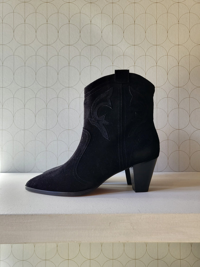 Stivaletto texano in camoscio