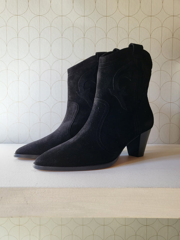 Stivaletto texano in camoscio