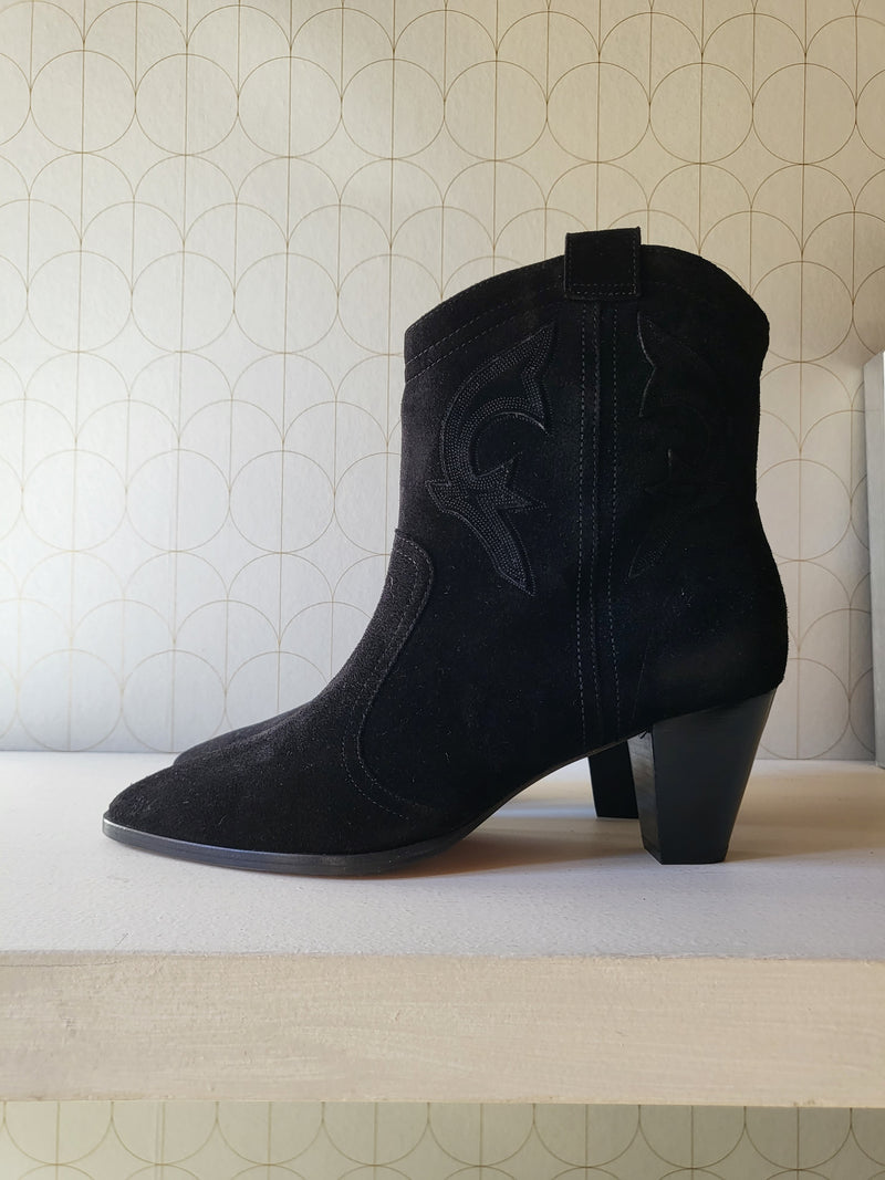 Stivaletto texano in camoscio