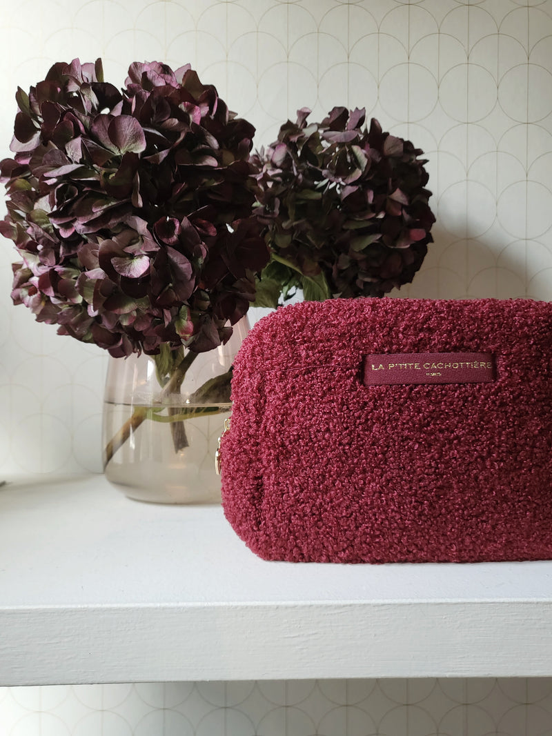 Pochette in teddy Burgundy L