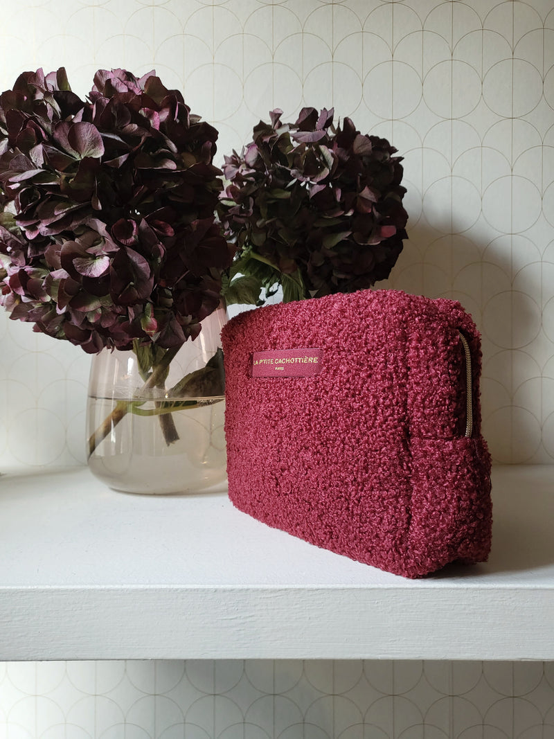 Pochette in teddy Burgundy L