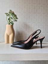 Slingback nero profondo