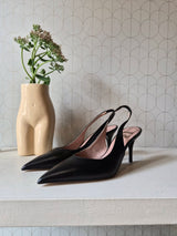 Slingback nero profondo