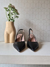 Slingback nero profondo