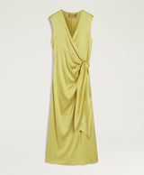 Abito drappeggiato lime