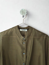 Camicia in mussola balance green
