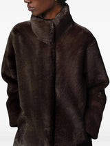 High neck Fur Bomber 