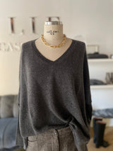 V-neck sweater in pure cashmere