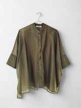 Camicia in mussola balance green