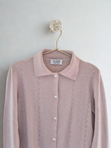 MILEY| POLO CARDIGAN TRAFORATO CASHMERE E LANA