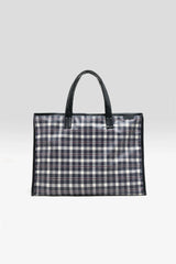 CHECKED TOTE BAG