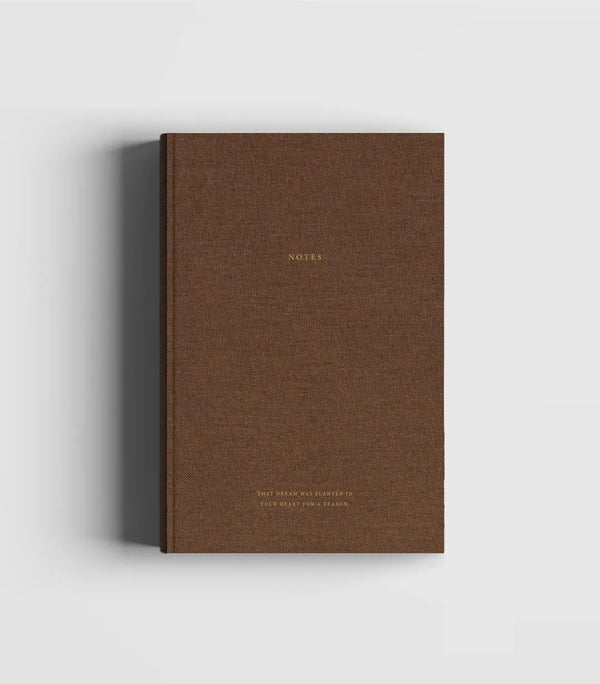 Brown linen notebook