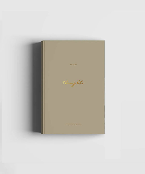 Beige soft touch notebook