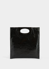 BLACK NAPLAK LEATHER BAG