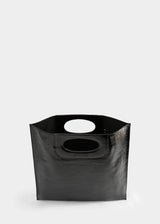 BLACK NAPLAK LEATHER BAG