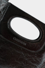 BLACK NAPLAK LEATHER BAG