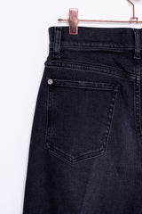 JEANS GAMBA AMPIA DENIM NERO