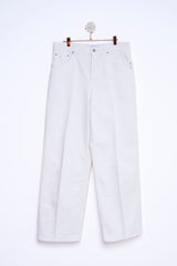 JEANS GAMPA AMPIA BIANCO
