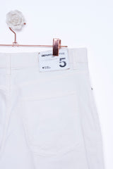 JEANS GAMPA AMPIA BIANCO