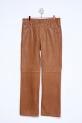 PANTALONE IN PELLE CARAMELLO
