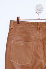 PANTALONE IN PELLE CARAMELLO