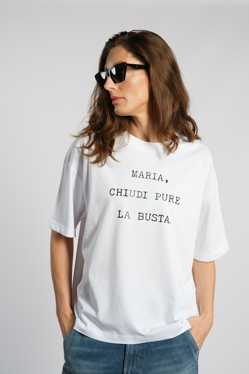 T-SHIRT IN COTONE | MARIA, CHIUDI PURE LA BUSTA