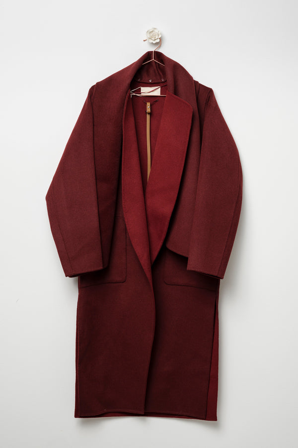 Burgundy coat