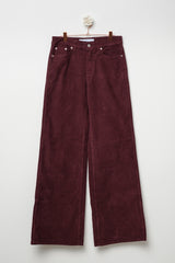 pantaloni a coste gamba ampia