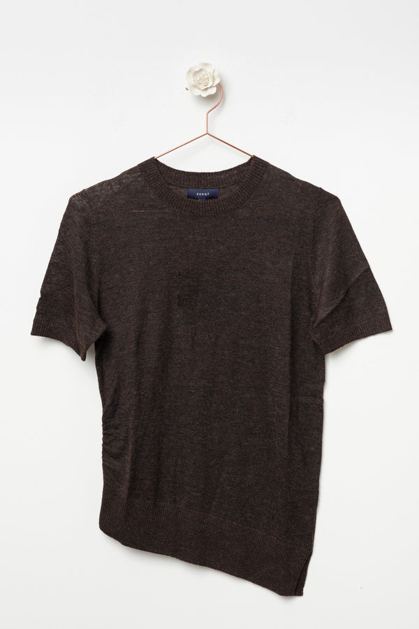t-shirt in cotone chocolate