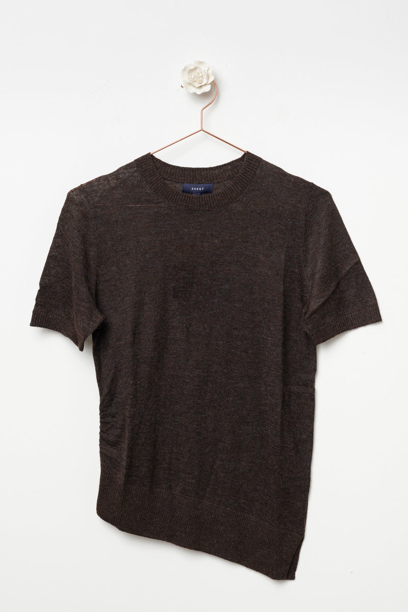 t-shirt in cotone chocolate