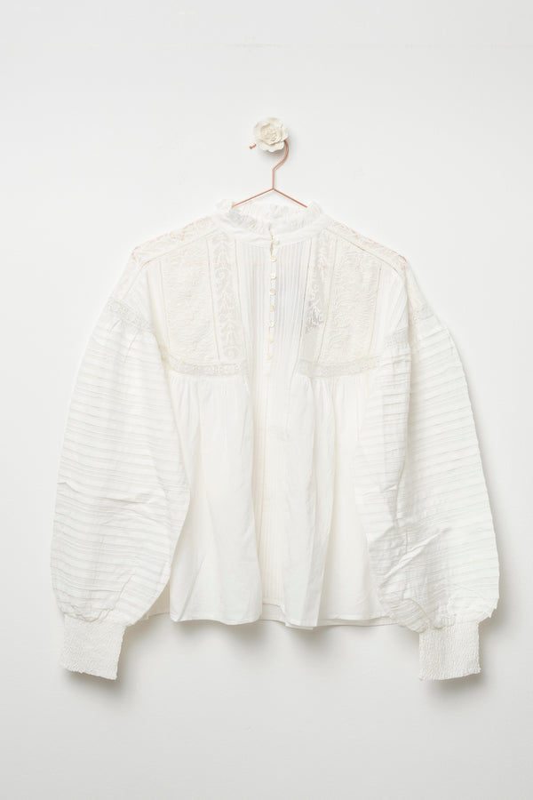ecru cotton blouse