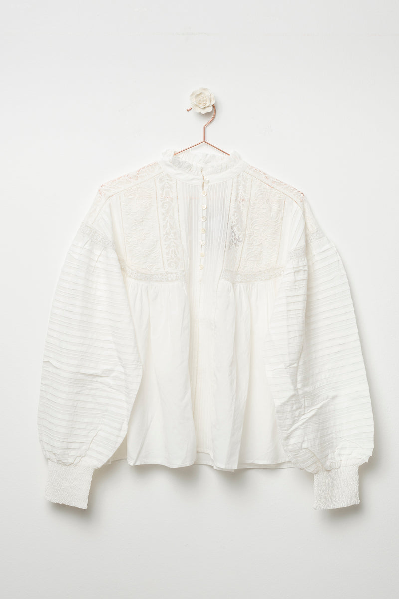 ecru cotton blouse