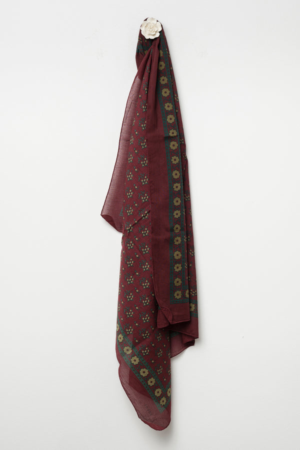 foulard in voile di cotone stampato
