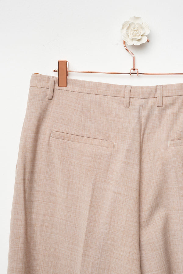pantalone lungo in fresco di lana