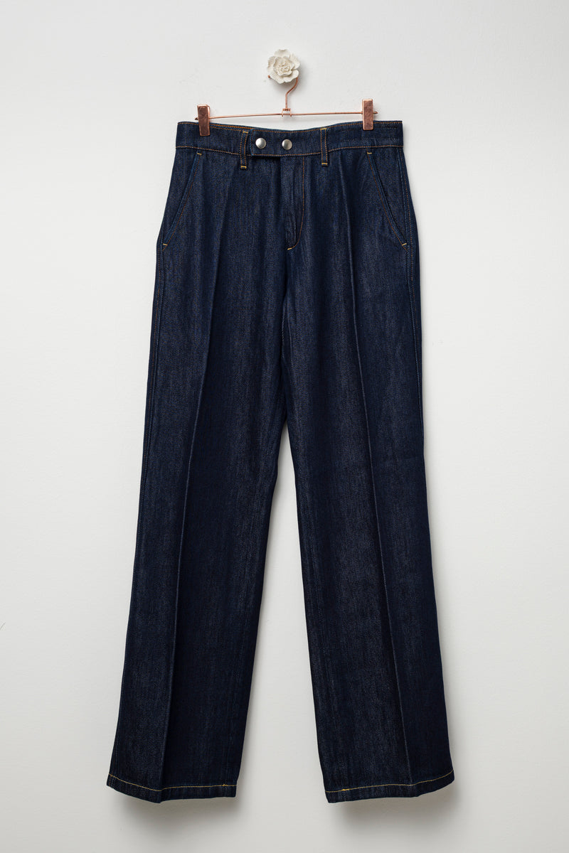 straight leg denim jeans