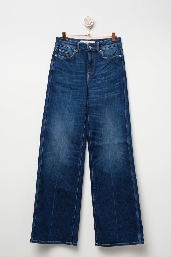 denim wide leg jeans
