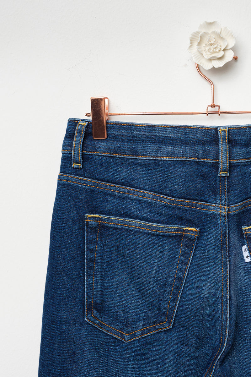 denim wide leg jeans