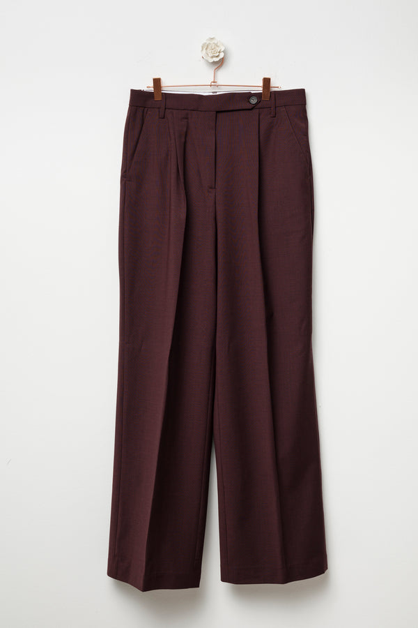 pantalone a palazzo burgundy