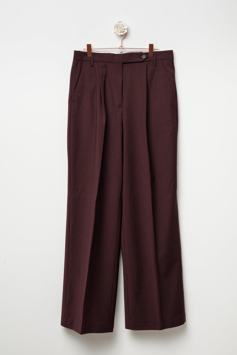 pantalone a palazzo burgundy