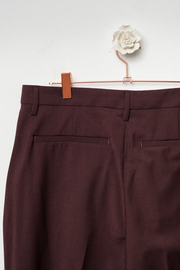 pantalone a palazzo burgundy