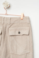 pantalone a coste con risvolto