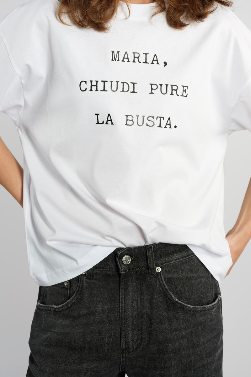 T-SHIRT IN COTONE | MARIA, CHIUDI PURE LA BUSTA