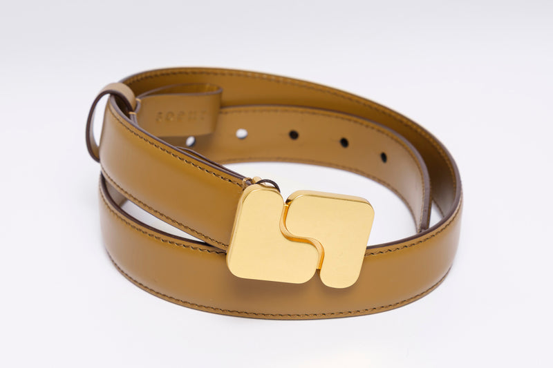 bronze leather belt