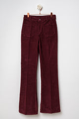 Pantalone velluto bordeaux