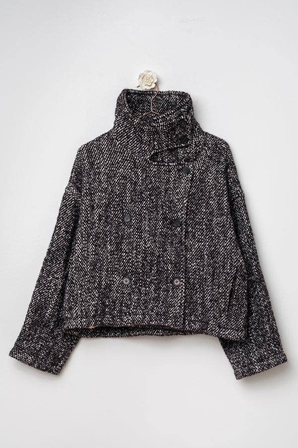cappotto corto misto lana