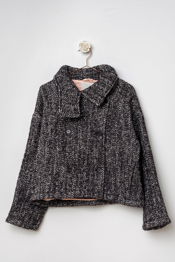 cappotto corto misto lana