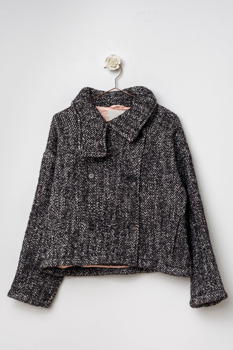 cappotto corto misto lana